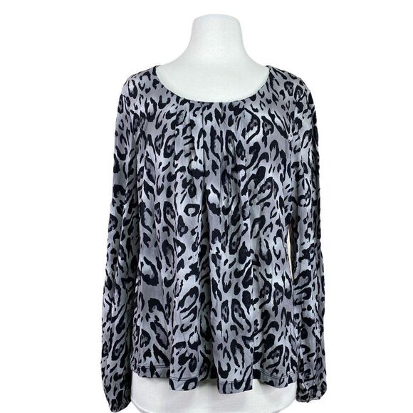 Jones New York Animal Print Blouse Size Medium - Picture 1 of 5